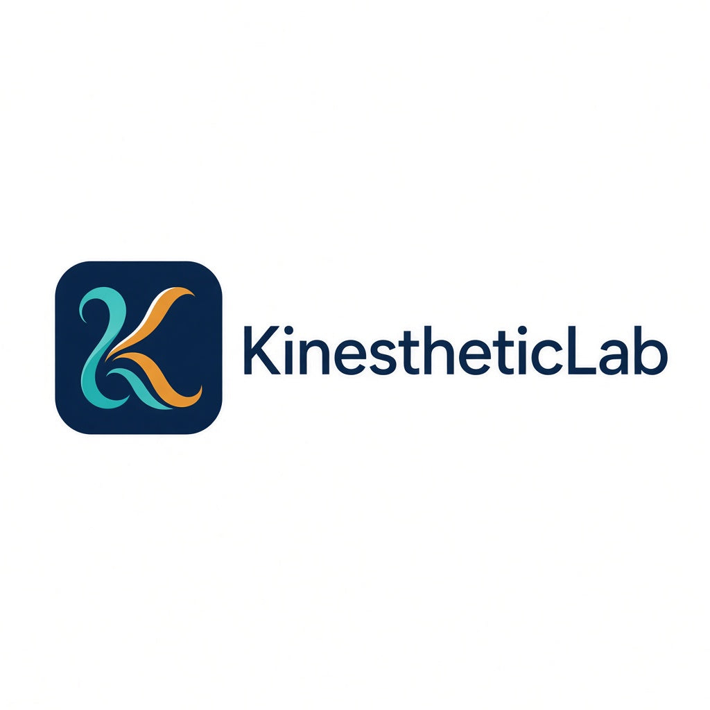 KinestheticLab liquid sensory floor tiles — KL monogram