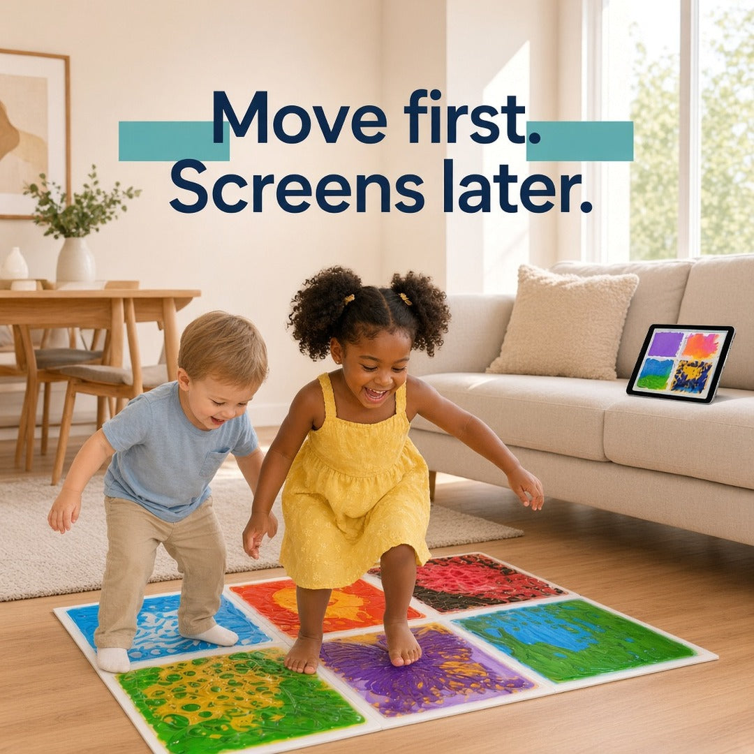 Move first — kids active on KinestheticLab liquid tiles